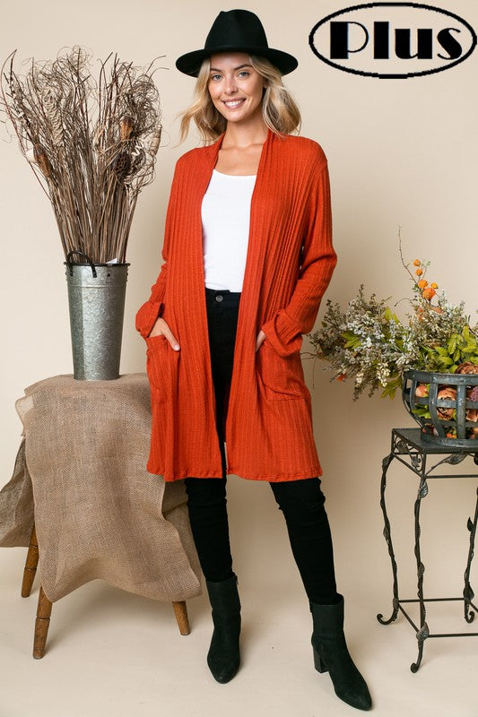 VARIEGATED CASHMERE SOLID SIDE PK PLUS CARDIGAN
