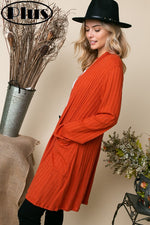 VARIEGATED CASHMERE SOLID SIDE PK PLUS CARDIGAN