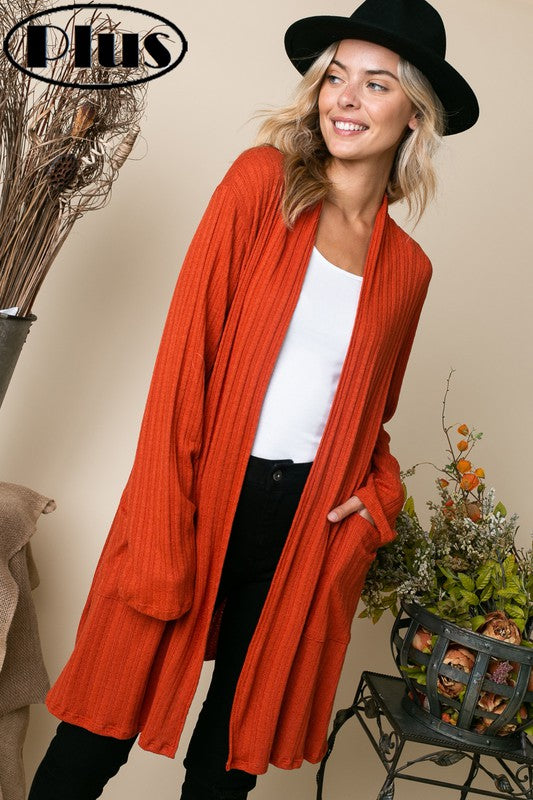 VARIEGATED CASHMERE SOLID SIDE PK PLUS CARDIGAN