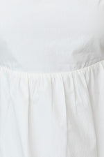 SHORT SLEEVE BACK TIE DETAIL BABYDOLL DRESS