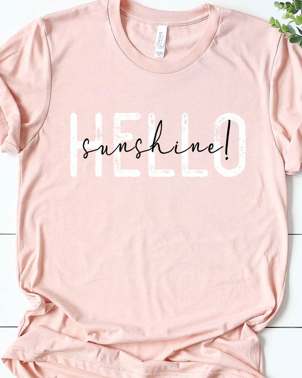 Hello Sunshine distressed graphic tee