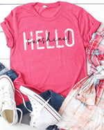 Hello Sunshine distressed graphic tee