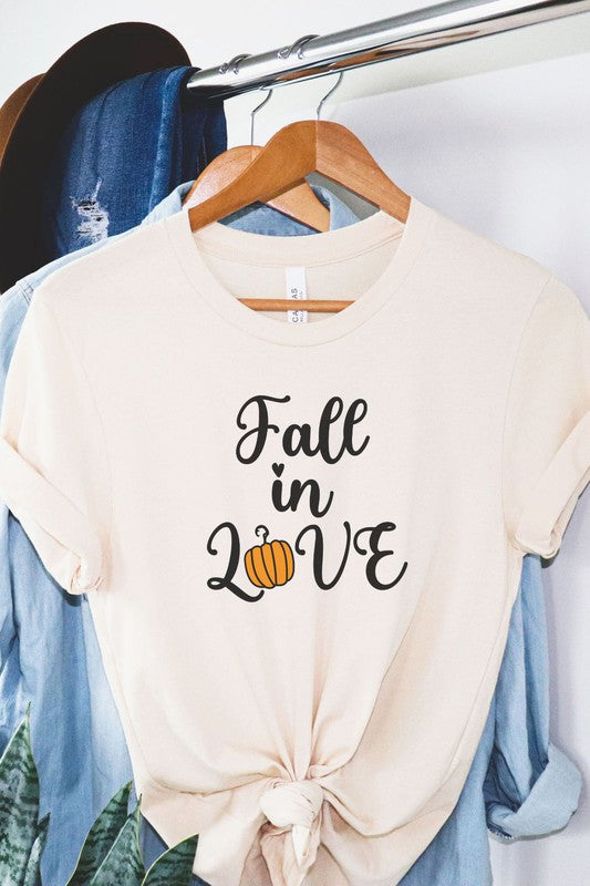 Fall In Love Pumpkin Graphic Tee