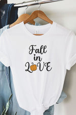Fall In Love Pumpkin Graphic Tee