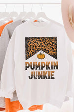 PUMPKIN JUNKIE LEOPARD GRAPHIC SWEATSHIRT