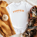 Curved Pumpkin Spice Short Sleeve Graphic Tee