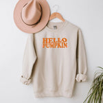 Hello Pumpkin Flowers Graphic Sweatshirt