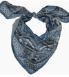 Denim Blue Bandana Print Wild Rag