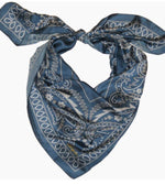 Denim Blue Bandana Print Wild Rag