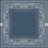 Denim Blue Bandana Print Wild Rag