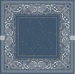 Denim Blue Bandana Print Wild Rag