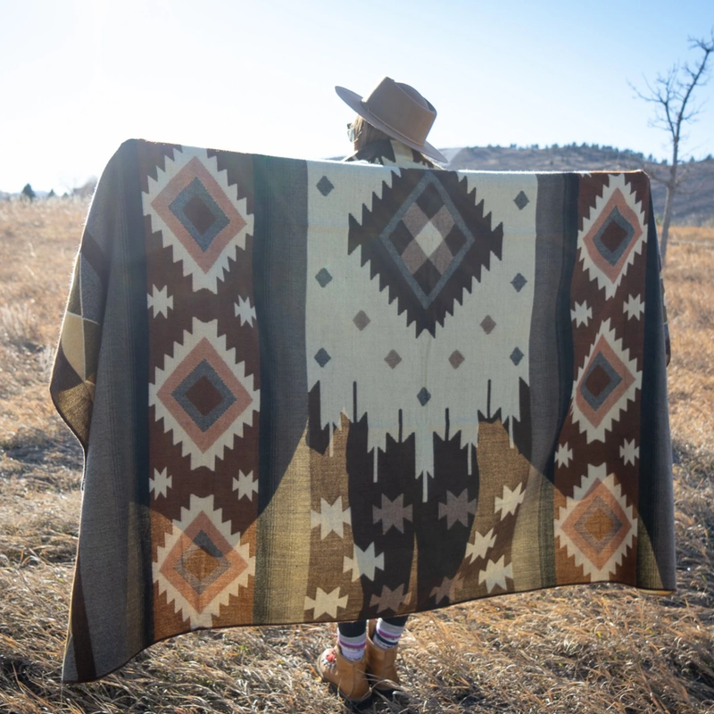 Alpaca Threadz - Andean Alpaca Wool Blanket - Mojave - Brown