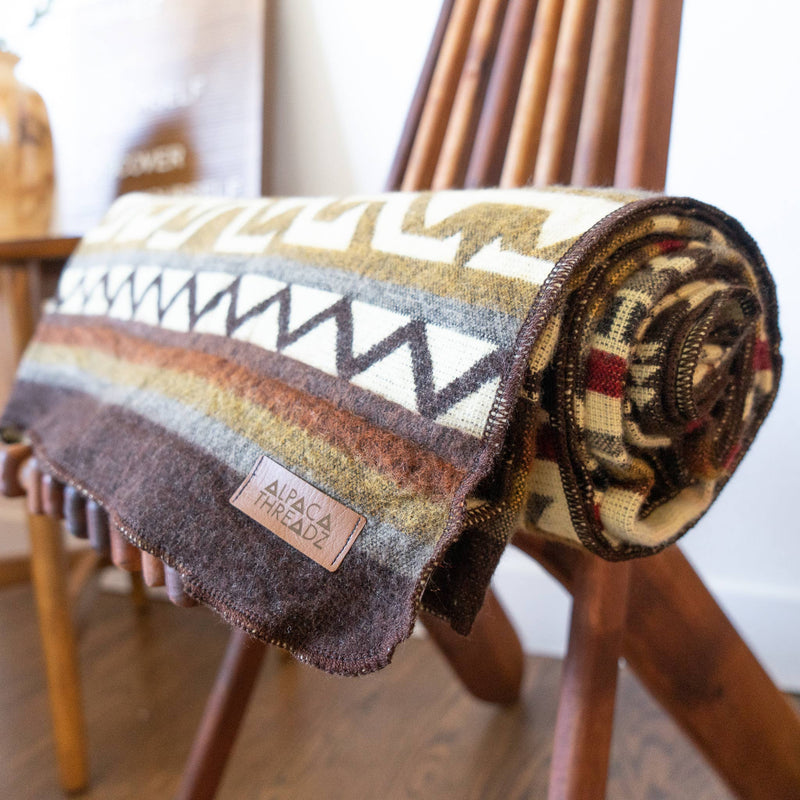 Alpaca Threadz - Andean Alpaca Wool Blanket - Mountain